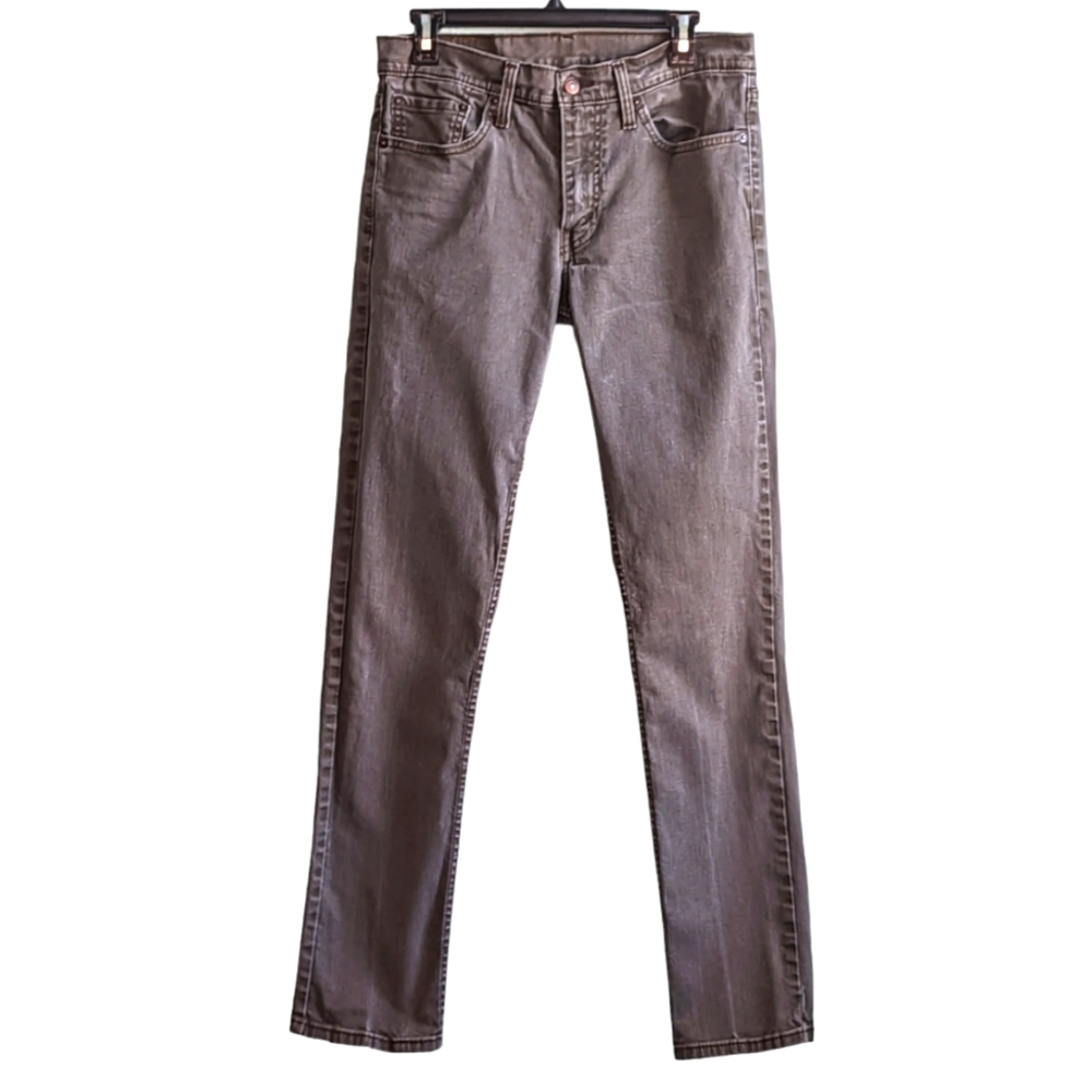 Men's Levi 511, 5 Pocket Jeans, size 32x34, Gray Color, Slim fit.